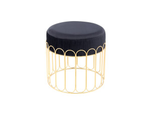 Hocker Cleopatra 425 Schwarz / Gold