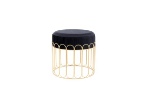 Hocker Cleopatra 425 Schwarz / Gold