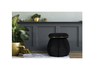 Hocker Corin 135 Schwarz / Gold