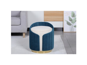 Hocker Corvin 125 Elfenbein / Petrol