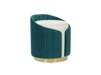 Hocker Corvin 125 Elfenbein / Petrol