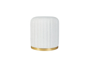 Hocker Doric 135 Weiß / Gold