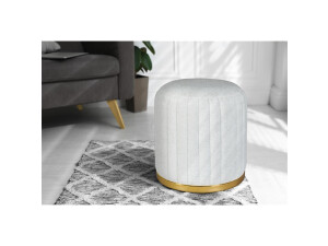 Hocker Doric 135 Weiß / Gold