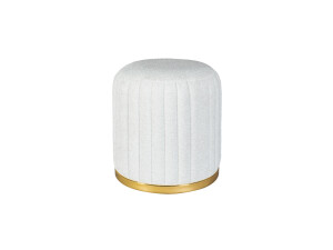 Hocker Doric 135 Weiß / Gold