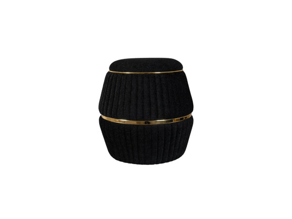 Hocker Doric 235 Schwarz / Gold