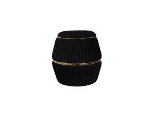 Hocker Doric 235 Schwarz / Gold