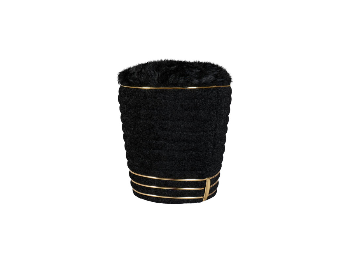 Hocker Doric 335 Schwarz / Gold