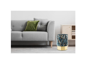 Hocker Gipsy 325 Dunkelblau / Gold