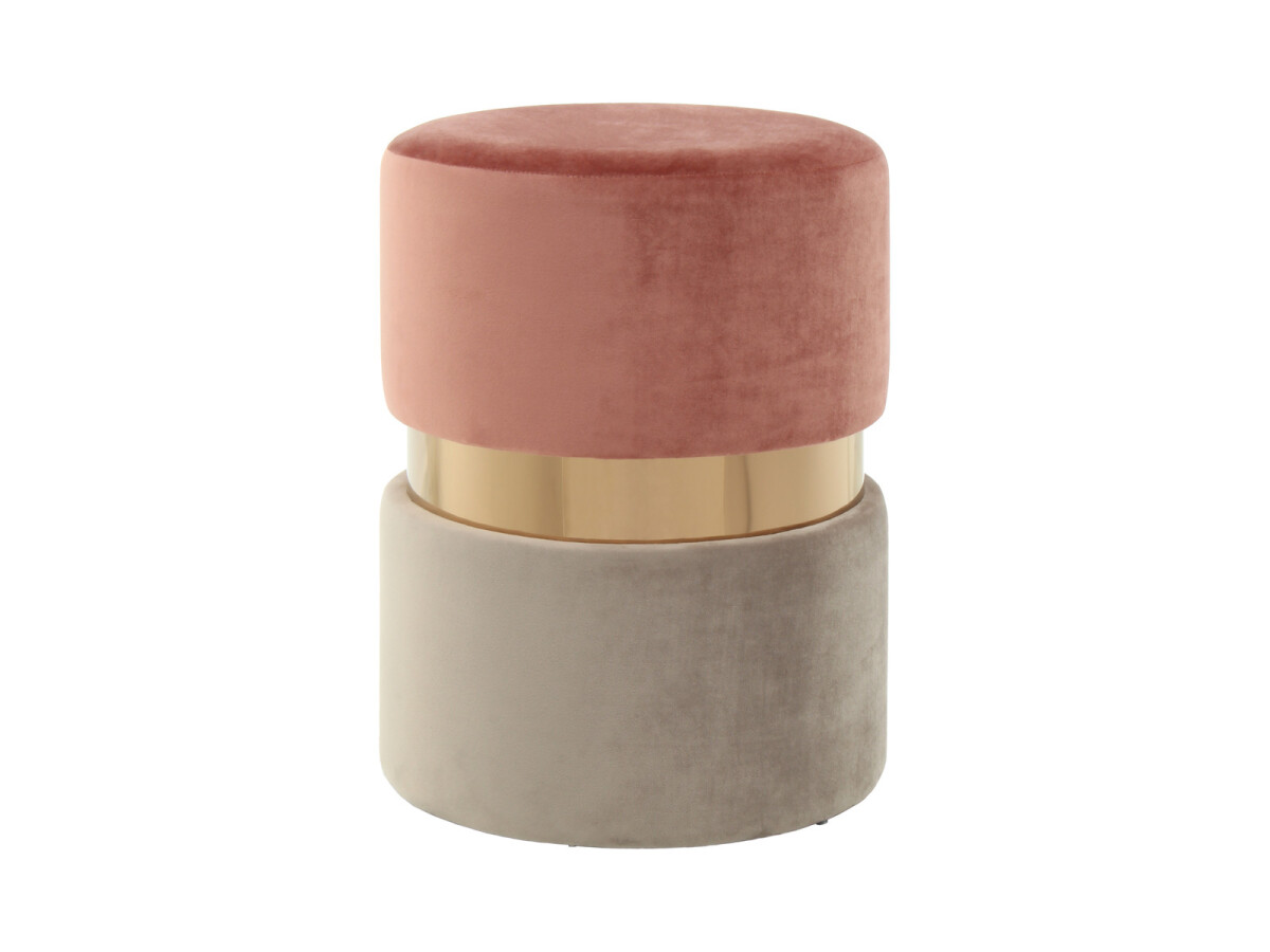 Hocker Gipsy 825 Dunkelrosa / Rosé / Taupe