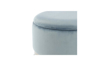 Hocker Zora 125 2-er Set Hellblau / Silber / Blau