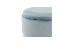 Hocker Zora 125 2-er Set Hellblau / Silber / Blau