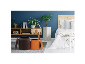 Hocker Zora 225 2-er Set Braun / Orange