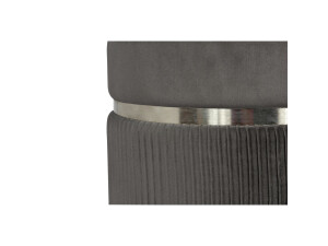 Hocker Zora 325 2er-Set Grau / Silber