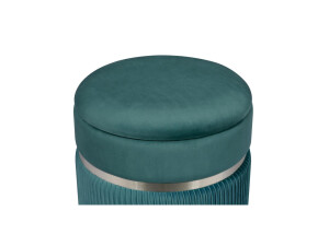 Hocker Zora 325 2er-Set Petrol / Silber