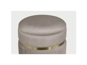 Hocker Zora 325 2er-Set Taupe / Gold