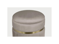 Hocker Zora 325 2er-Set Taupe / Gold